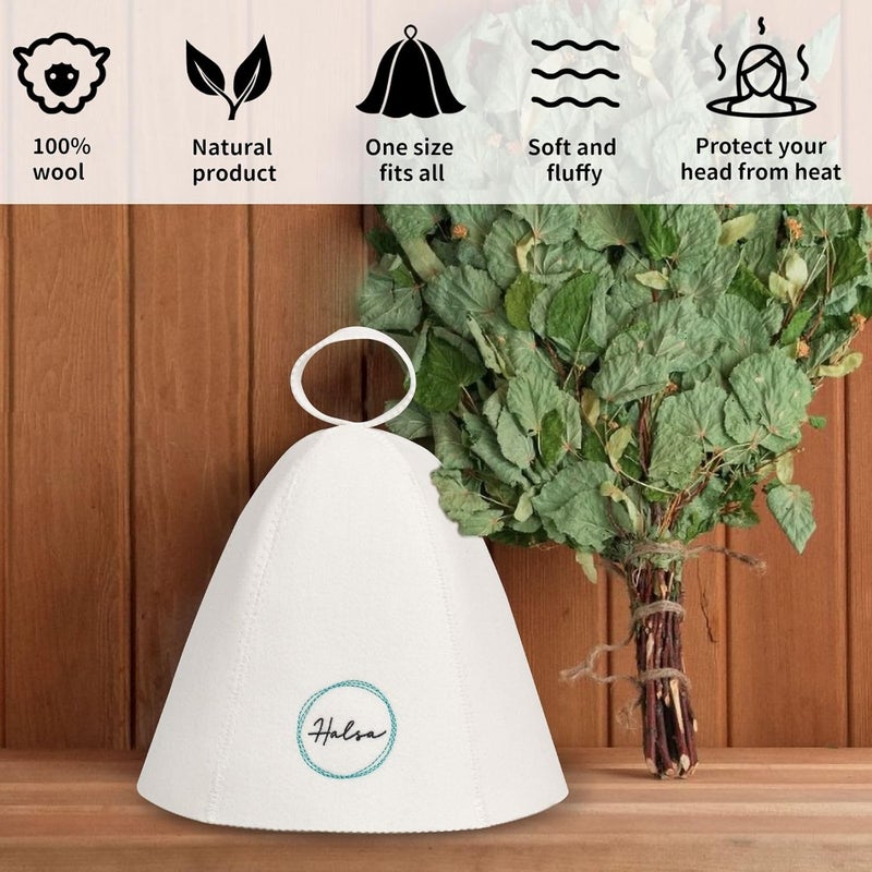 Halsa Sauna Hat 2 Pack - Felt Sauna Hats for Men & Women - Heat Protection for Sauna, Banya, Steam Room - Soft, Durable, Comfortable - Ideal for Hot Room Therapy & Sweat Sessions Multi Color - Image 5